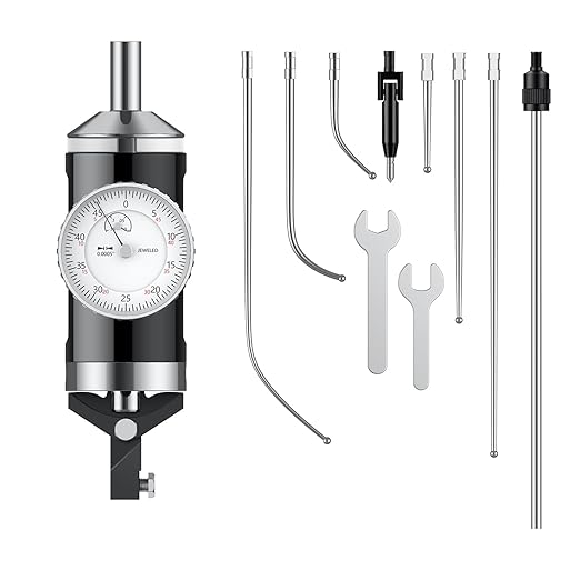 HDLNKAK Coaxial Centering Indicator Set 0-0.15''/0.0005''Standard Body, Co-Ax Precision Milling Machine Test Dial, Ideal Center Finder Tool