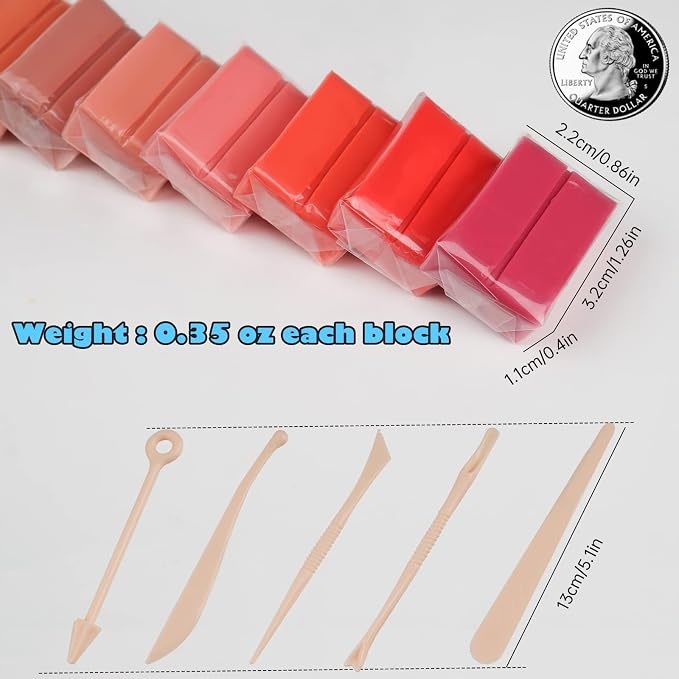 Tomorotec 100PCS Polymer Clay Value Pack 82 Colors in Bulk Small Blocks Starter - Image 8
