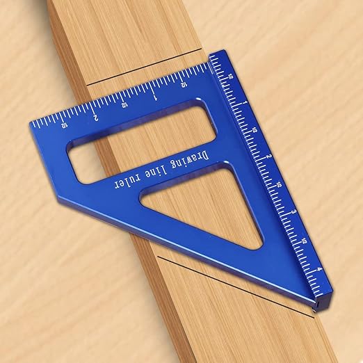 Imperial 3D Multi-Angle Measuring Ruler, 45/90 Degree Aluminum Alloy - Image 4