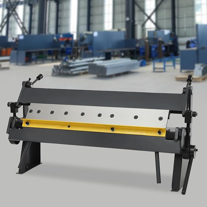 24" Pan and Box Brake Machine, Industrial Sheet Metal Precision Hand Brake Machine, 0-135° Bending Precision W-2420A Sheet Metal Bending Machine, for Carbon Steel, Copper, Aluminum Plate