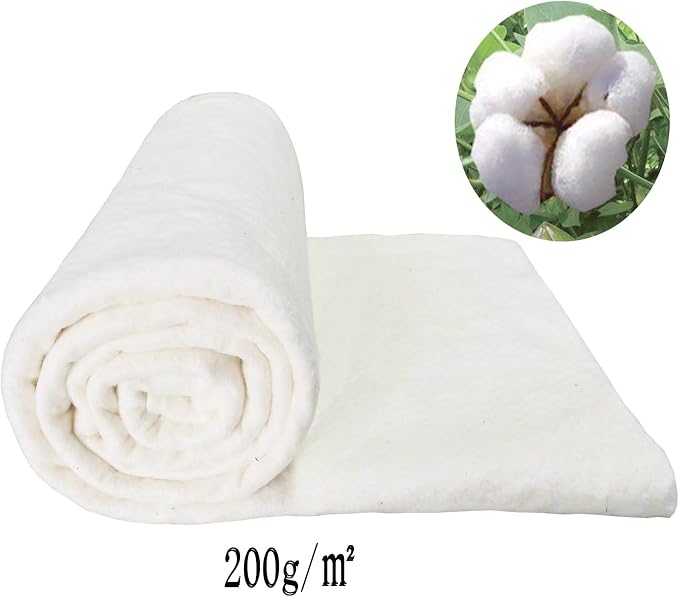 Newamishquilt 45"X60" 200GSM 100% Natural Cotton Batting - Image 3