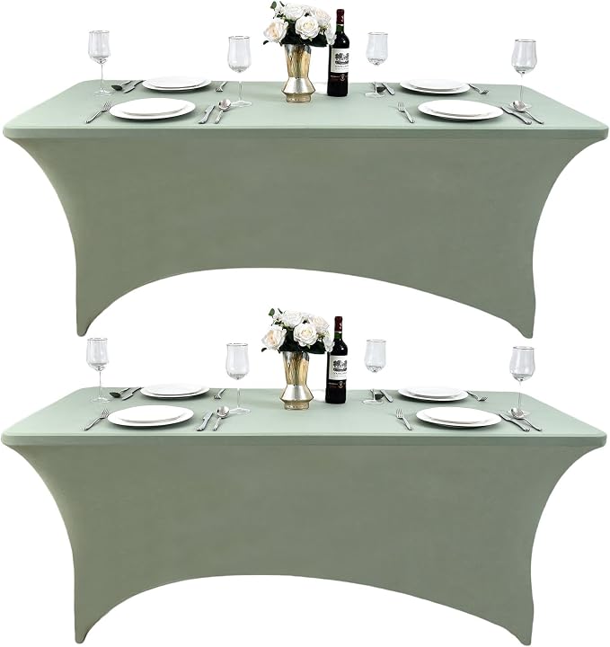 124 2-Pack 8ft Spandex Table Covers by Unknown