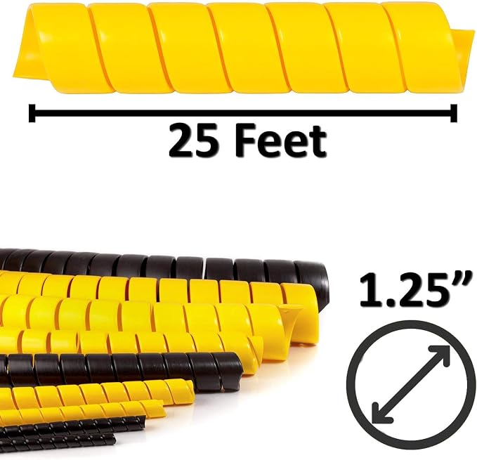 Electriduct 1.25 Inch Heavy Duty Spiral Wrap HDPE Flexible Plastic Cable Sleeve - Image 3
