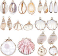 SUNNYCLUE 1 Box 20pcs 10 Styles Natural White Cowrie Seashells Charm Conch by SUNNYCLUE