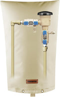 Backflow Preventer Pipe Insulation Cover (5°F) - Irrigation Sprinkler Valve Insulated Pouch - Water Well Pump Cover - Sturdy 5 Layers for Winter Freeze Protection, 16" W x 34" H, Beige