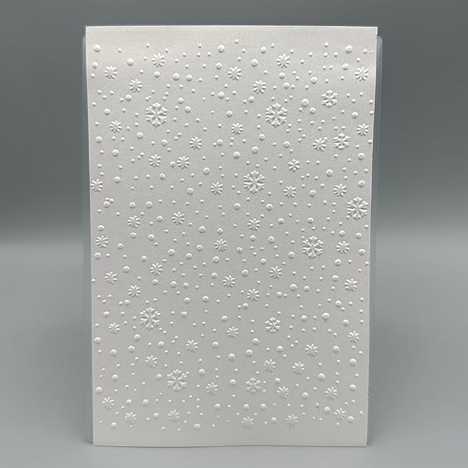 3D Plastic Embossing Folder Template Beautiful Christmas Snowflakes Texture A6 - Image 7