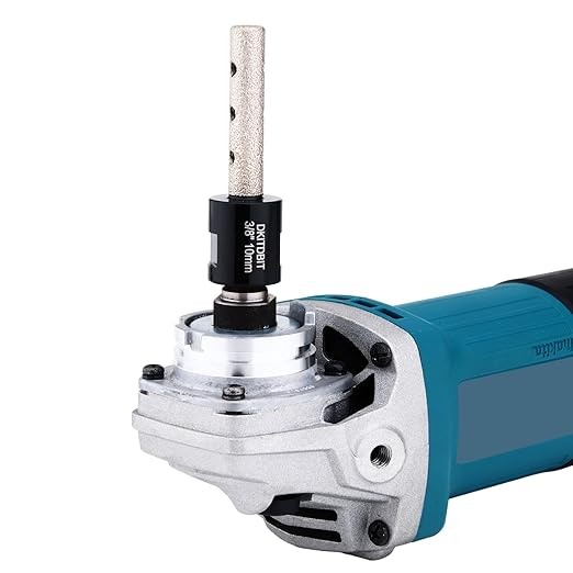 3/8" Tile Milling Bit, Diamond Finger Sander Drill Bit, to Enlarge Shape Holes Edges in Porcelain Ceramic Marble Granite Tiles, with 5/8-11 Thread to 3/8 Hex Shank fit Angle Grinders & Drills 10mm