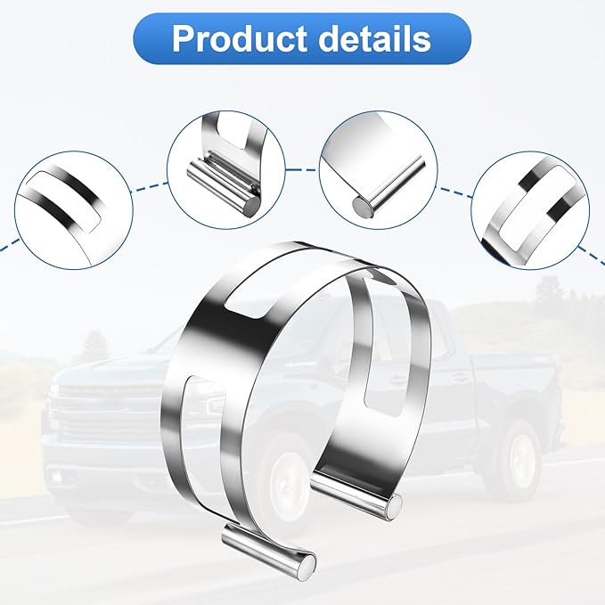2-Piece Stainless Steel Exhaust Welding Clamps, High Temperature and Corrosion Resistant, Welding Aid for Automotive and Motorcycle Exhaust Systems (2.5-inch, 3-inch packages)