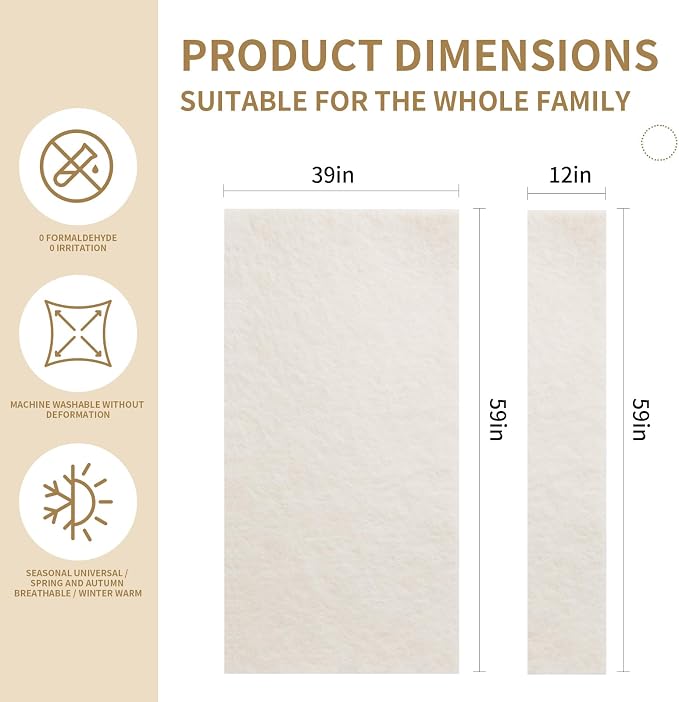 100% Pure Merino Wool Pre Felt Fabric Dual Sizes: 12x59 & 39x59 19 Micron - Image 6