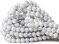 8mm 45PCS Natural White Howlite Gemstone Round Loose Stone Beads by CHEAVIAN
