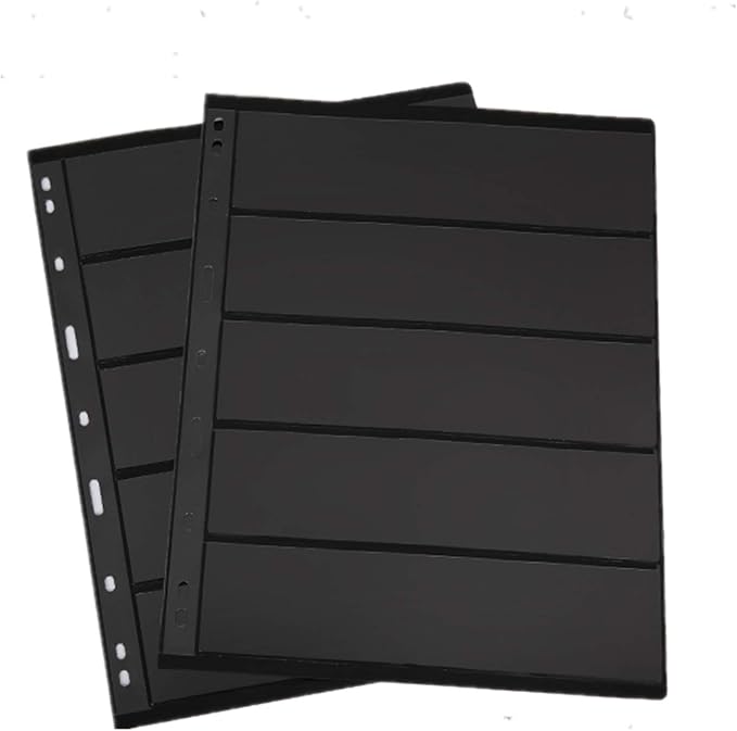 MUDOR Stamp Pages for Stamp Collection Album Binder Book, 10 Sheet 5 Rows | - Image 2