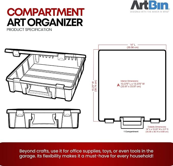 ArtBin 6955AA Super Satchel 1-Compartment Box, Art & Craft Organizer, - Image 7