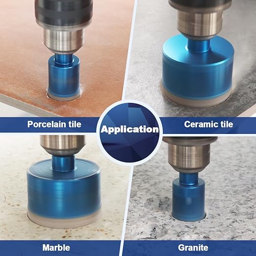 Dry Diamond Core Drill Bit,BRSCHNITT 68mm Diamond Hole Saw Core Drill Bit with Triangle Shank for Porcelain Tile Ceramic Stone Granite Marble
