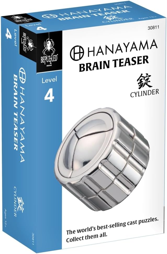 BePuzzled |Cylinder Hanayama Metal Brainteaser Puzzle Mensa Rated Level 4 - Image 3