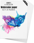 Watercolor Paper 8.5x11 inches 80 Sheets, Heavyweight Artist Paper 140lb/300GSM by Magecubiku