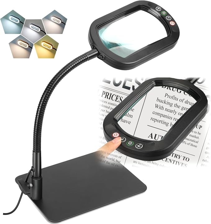 Veemagni 12X Rectangle Magnifying Glass by VEEMAGNI