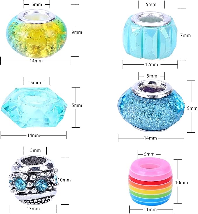 European Large Hole Spacer Charm Beads - Image 3