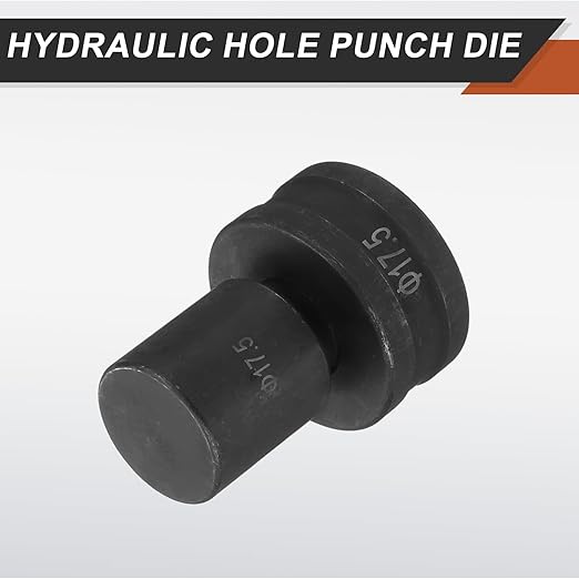 HARFINGTON Hydraulic Hole Punch Die Φ17.5mm Round Hole 40Cr Steel Electric Punching Kit for CH70 Electric Punching Machine, Black