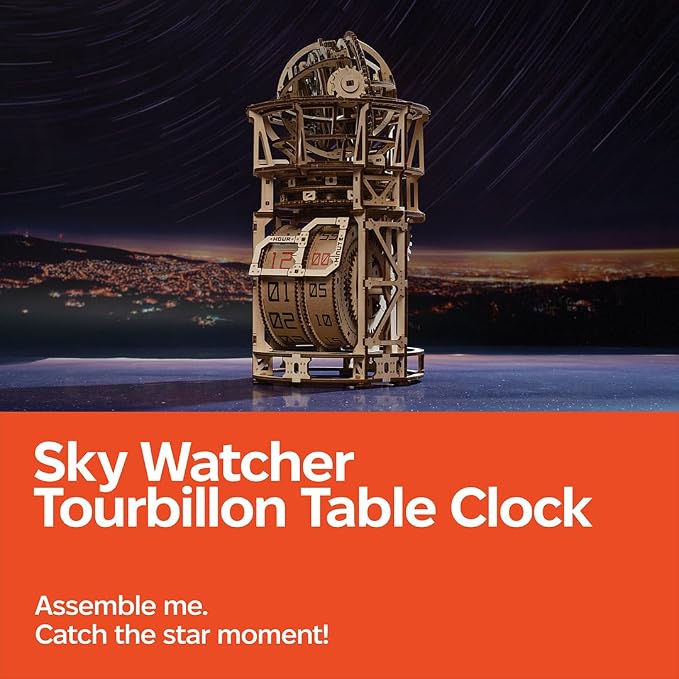 UGEARS Astronomer Table Clock - Image 2
