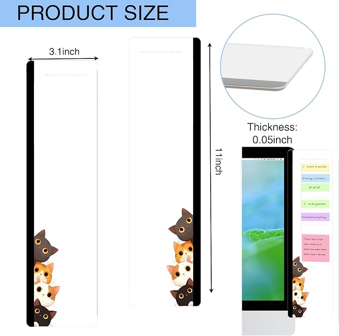 Office Desk Accessories 2pcs Multifunction Computer Monitor Memo Board - Image 2