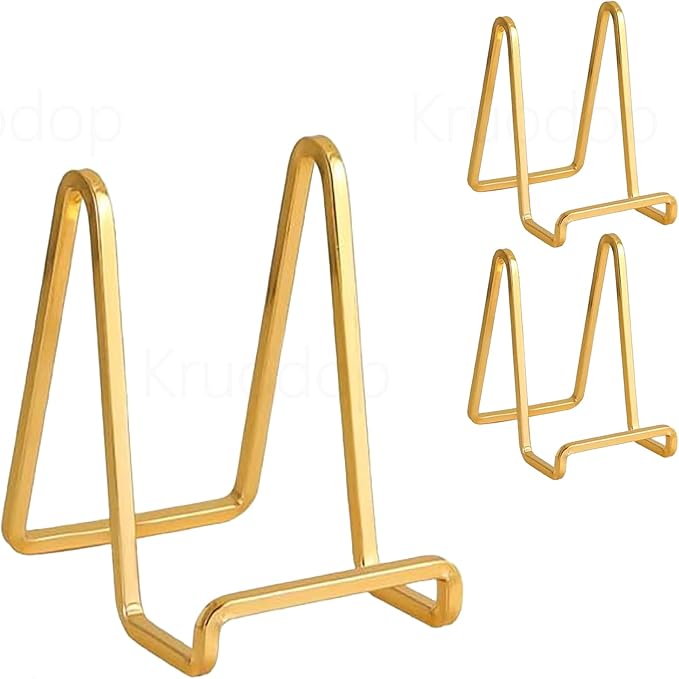 3 Pack 4 inch Metal Plate Stands by Kruodop