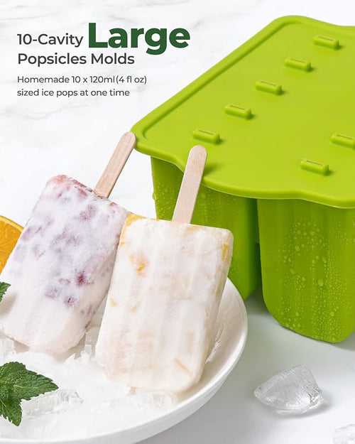 10 Cavity Large Silicone Popsicle Molds - Image 2