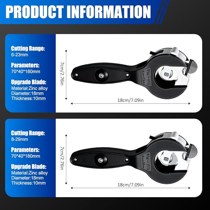 Ratcheting Tubing Cutter, Adjustable Ratchet Type Pipe Cutter 1/4" To 7/8", Ratcheting Pipe Cutter for Copper Aluminum Iron Stainless Steel Conduit Plumbing, PVC, Soft Metals (5/16" to 1-1/8")
