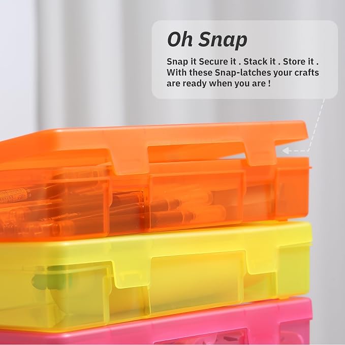 novelinks Clear Pencil Box and Small Plastic Storage Containers - Image 3