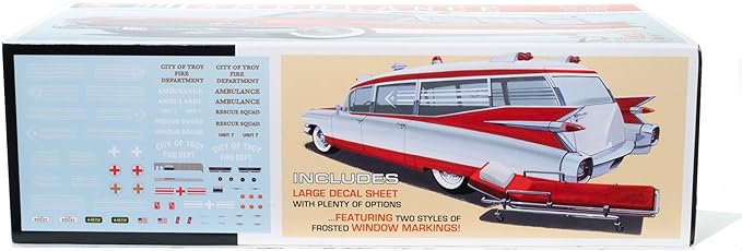 AMT 1959 Cadillac Ambulance w/Gurney 1:25 Scale Model Kit - Image 3
