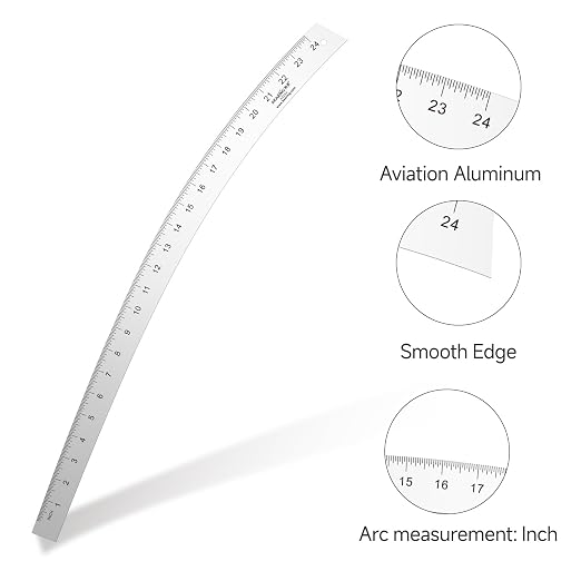 KEARING 24" Aviation Aluminum Hip Curve Ruler - Image 3