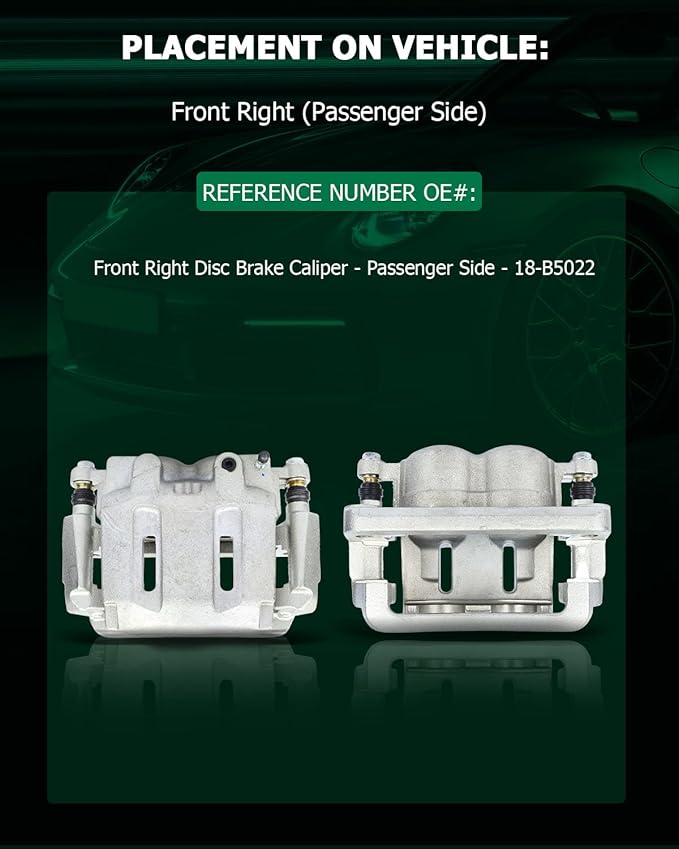 SCITOO Front Right Brake Caliper With Bracket 18-B5022 Compatible For Ford For F-250 Super Duty 2005-2012 For Ford For F-350 Super Duty 2005-2012