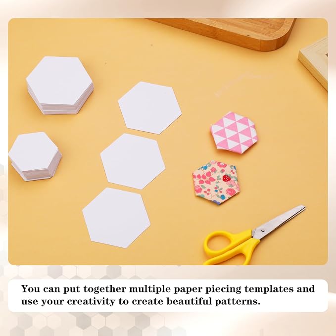 Veroave 400 Count Hexagon Paper Piecing, Paper Piecing Templates, Quilting - Image 6