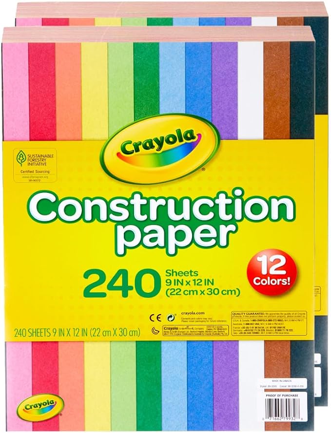 Crayola Construction Paper Bulk Pack – 10 Assorted Colors, Teacher School - Image 3