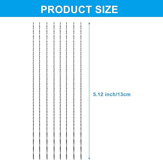 Scroll Saw Blade, 12 Pcs Spiral Scroll Saw Blades for Wood Metal Plastic Cutting Sawing Carve (#3)