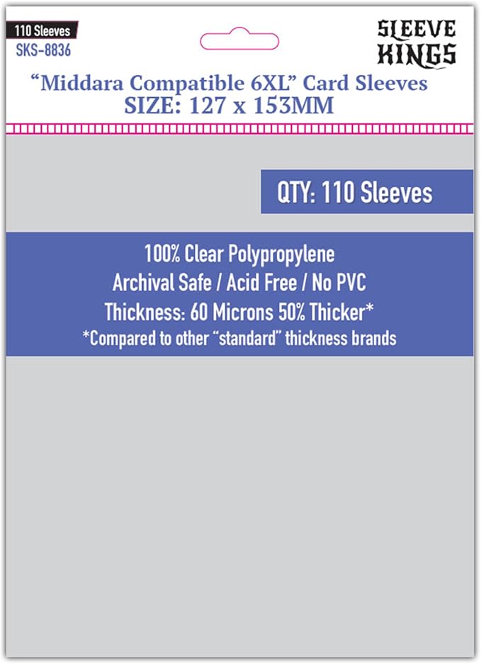 Sleeve Kings Standard Card Sleeves – 110 Count, XXL Size, Compatible by SleeveKings