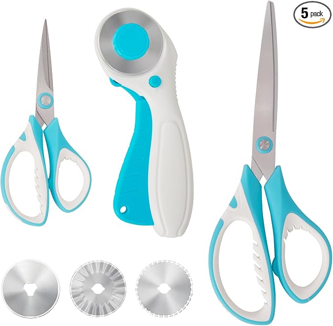 MANUFORE Professional Sewing Scissors Set: Big and Small Scissors, Rotary Cutter by MANUFORE