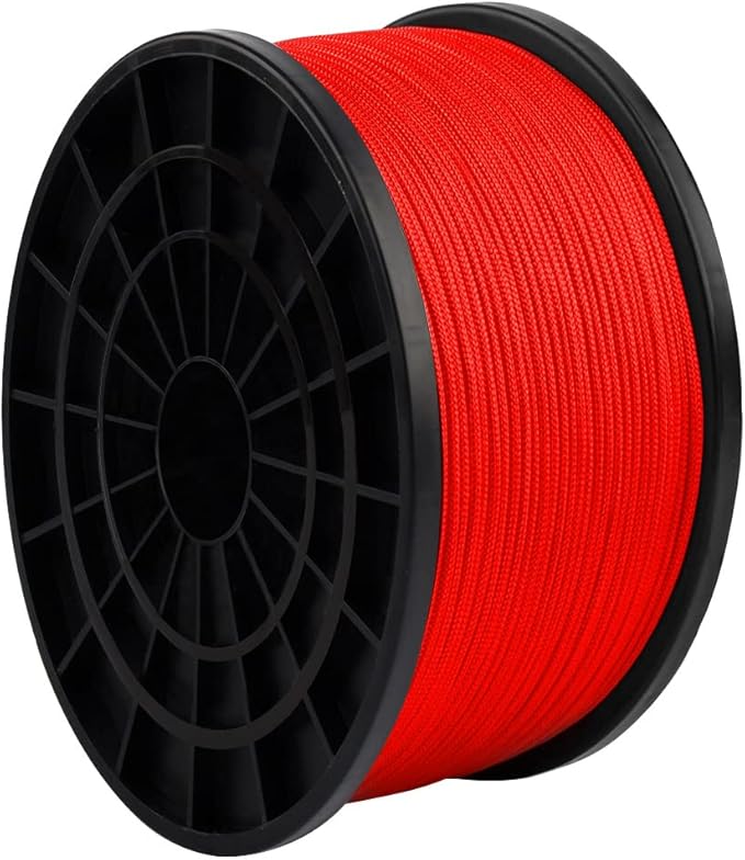 HERCULES Type III Paracord 550 Paracord Rope Parachute Cord, 50' Imperial Red for Camping Cord, Survival Rope