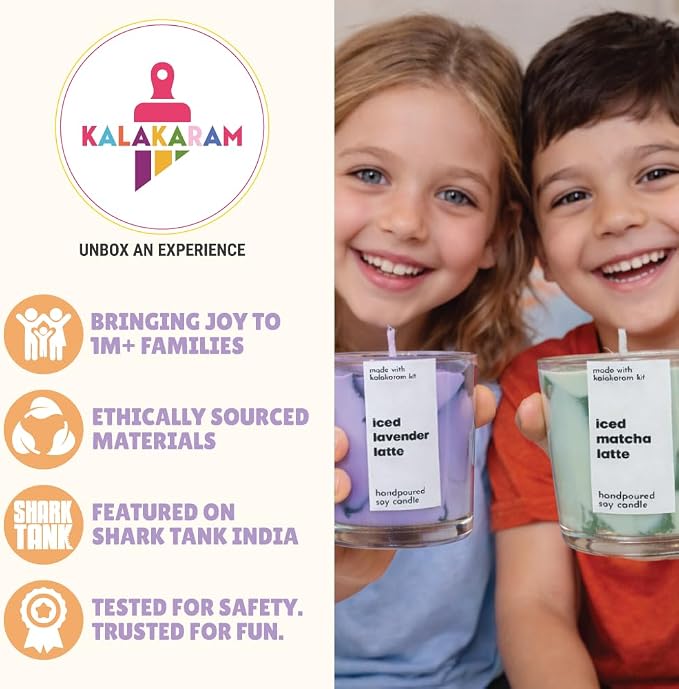 Kalakaram Latte Candle Making Kit | Make 3 Aromatic Candles - Image 6