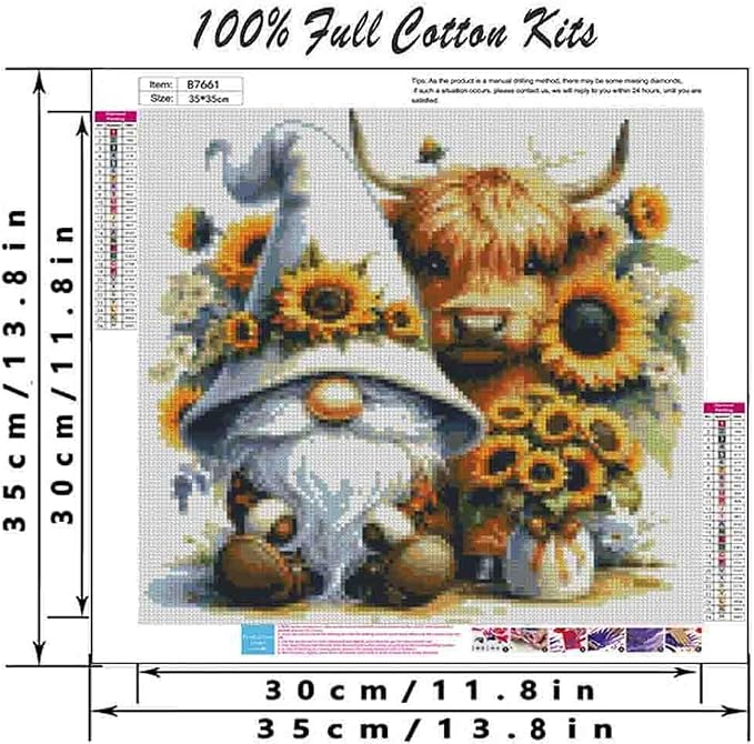 Gnome Stamped Cross Stitch Kits - Image 2