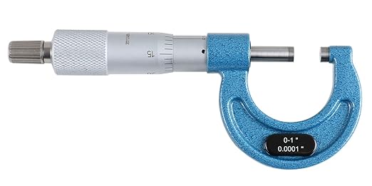 Accusize Industrial Tools 0-1'' by 0.0001'' Ultra-Precision Outside Micrometer, Eg00-0001