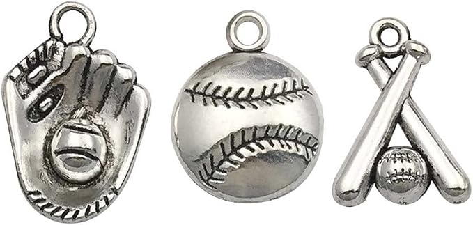 Youdiyla 60pcs Baseball Theme Charms Collection by Youdiyla
