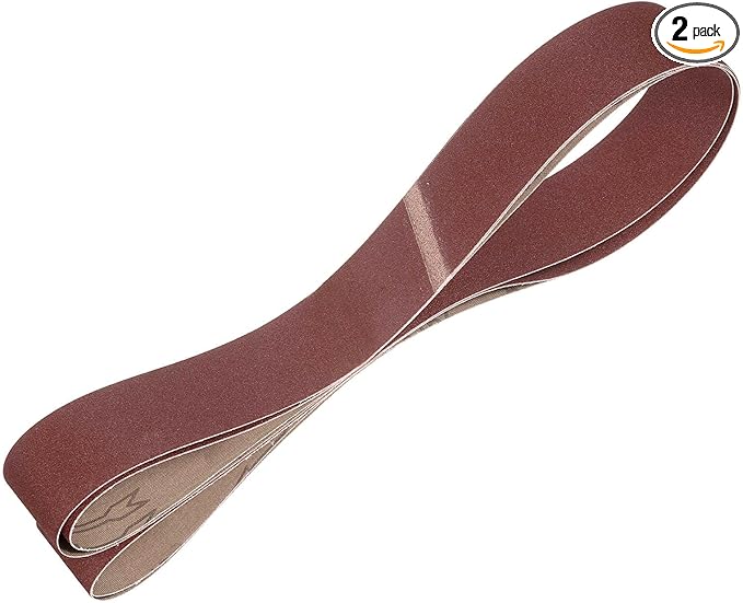 HARFINGTON 2 x 72 Inch Sanding Belts, 2 Pcs 180 Grits Aluminum Oxide Abrasive Belt Sander File Belt for Woodworking, Metal Polishing, Knife Sharpener