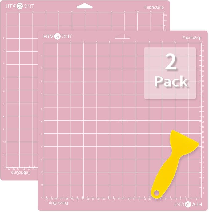 HTVRONT Fabric Grip Cutting Mats, 2 Pack Cutting Mat 12x12 Compatible by HTVRONT