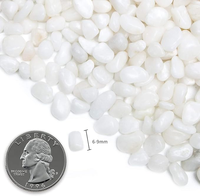 Natural Polished Decorative White Pebbles - Image 6
