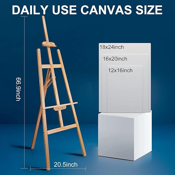 Artkey Canvases for Painting 16x20 Inch 6-Pack, 10 oz Primed 100% Cotton White - Image 6