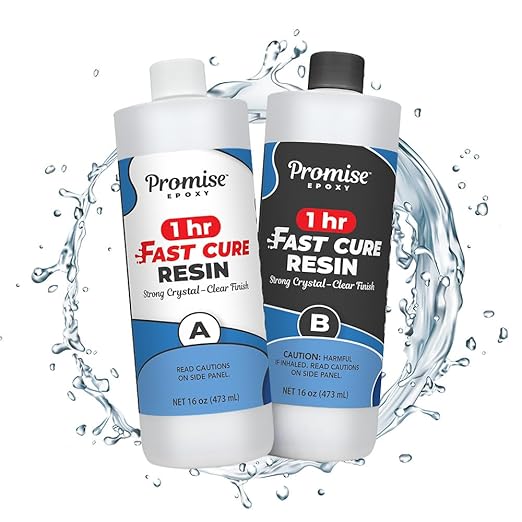 Promise Epoxy Fast Cure Resin 32 Oz, UV-Resistant by PromiseEpoxy