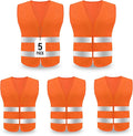 Safety Vest, Reflective High Visibility Construction Vest for Men, Work, Cycling, Runner, Surveyor, Volunteer, Road