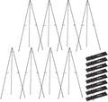 Nicpro Black Easel Stand for Sign, 8 Pack 63" Metal Portable Adjustable by Nicpro