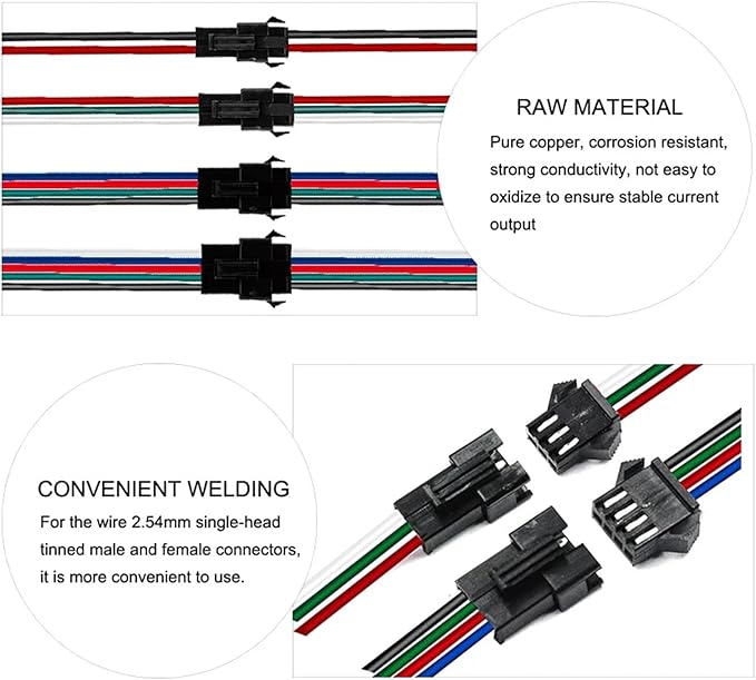 380 Pcs 2.54mm Pitch 2 3 4 5 Pin JST SM Connectors Male/Female Plug Housing Pin Header Crimp Terminals Assortment Kit