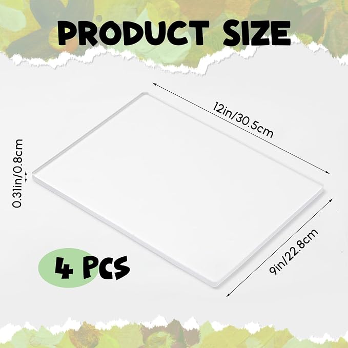 Threlaco 4 Packs Large Gel Printing Plates, Printmaking Supplies Art - Image 2
